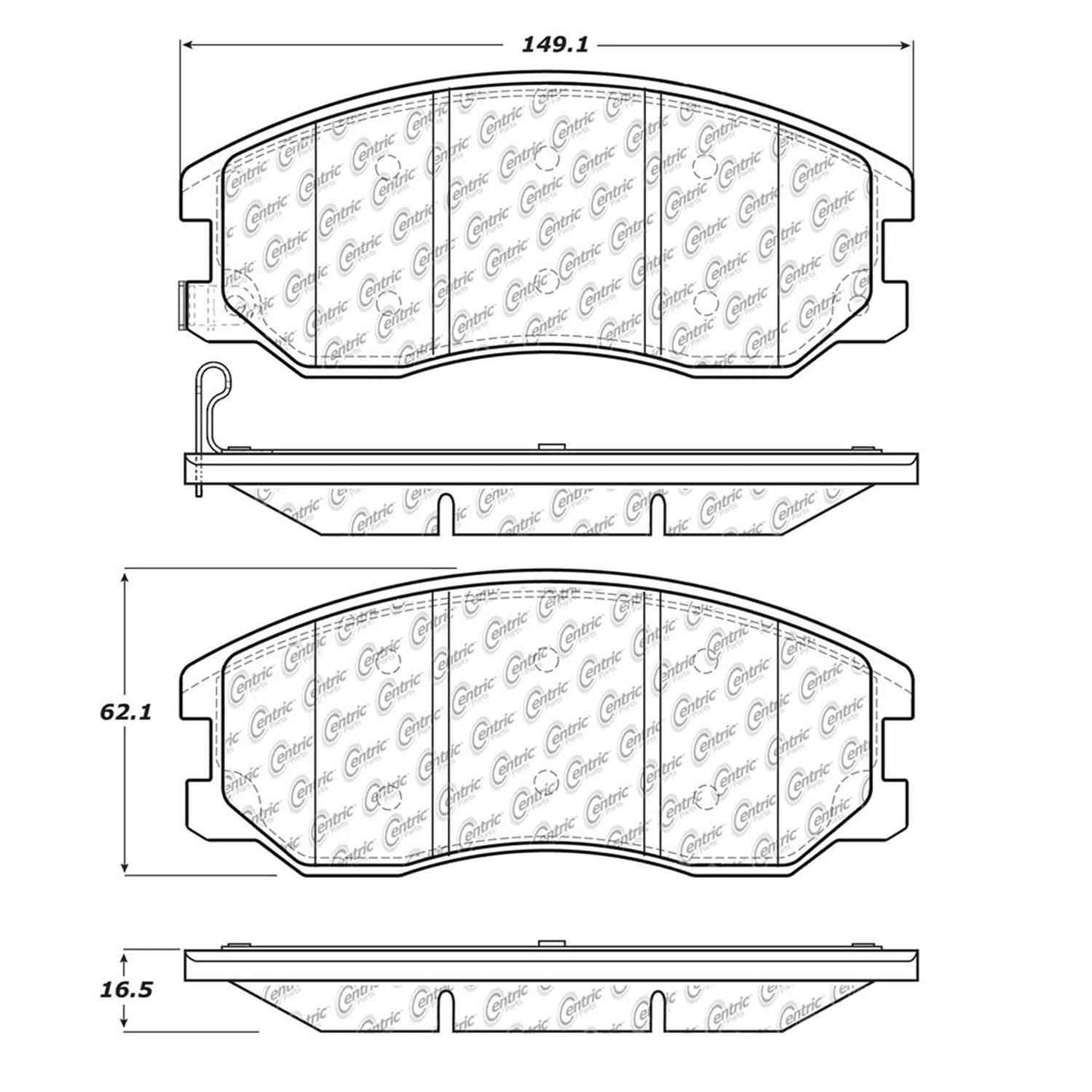 Stoptech Centric Centric Premium Brake Pads 300.12640