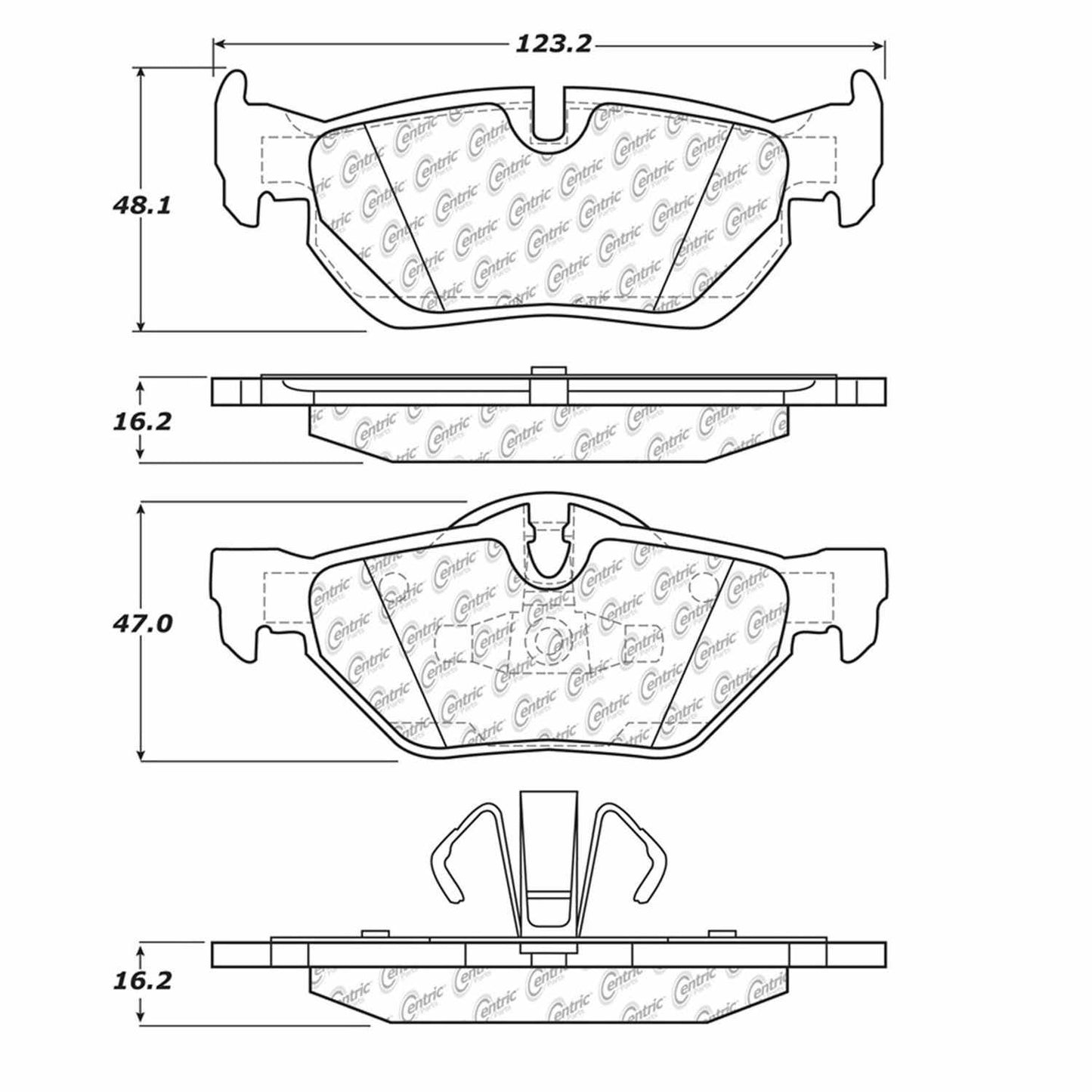 Stoptech Centric Centric Premium Brake Pads 300.12670