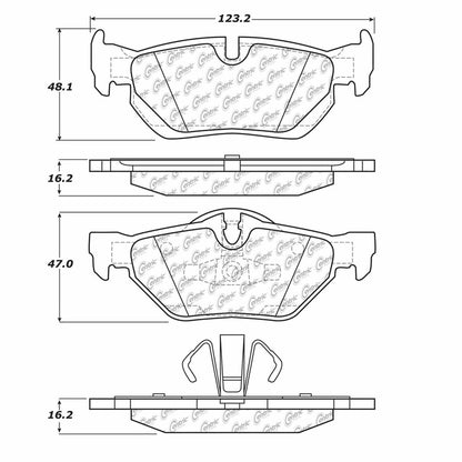 Stoptech Centric Centric Premium Brake Pads 300.12670