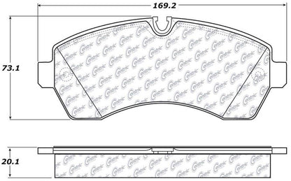 Stoptech Centric Premium Semi-Metallic Brake Pads w/Shims and Hardware - Front/Rear 300.12680