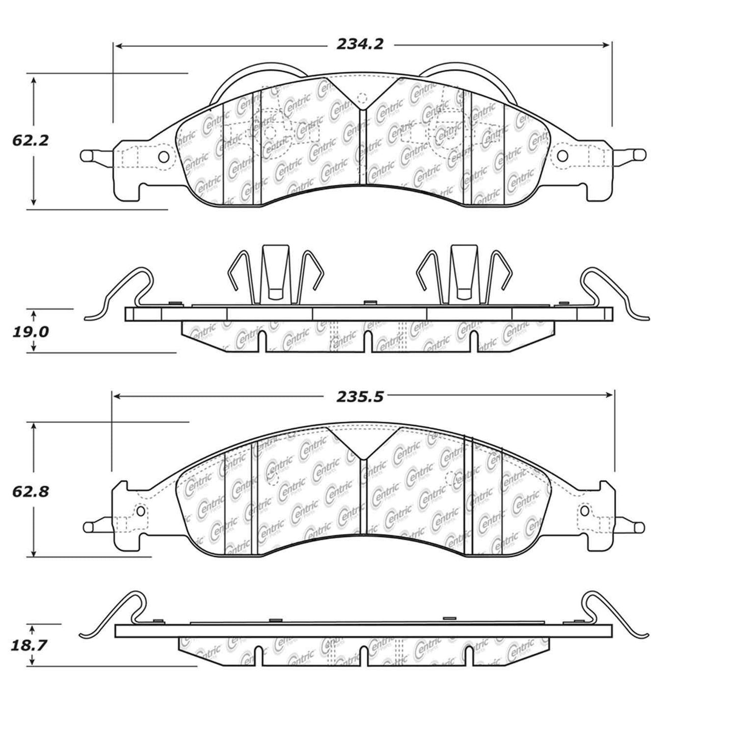 Centric Parts Disc Brake Pad Set 300.12780