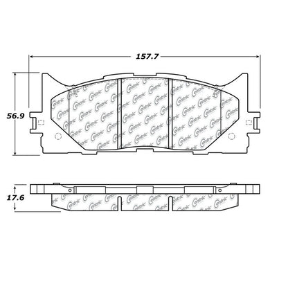 Centric Parts Premium Semi-Metallic Brake Pads with Shims for 2013-2018 Lexus ES300h, ES350 and 2007-2018 Toyota Camry, Avalon 300.12930