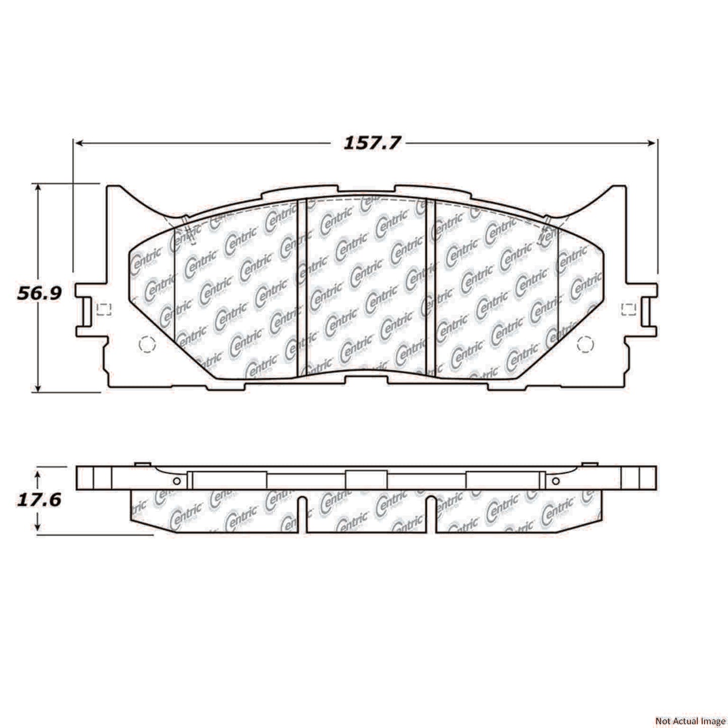 Centric Parts Premium Semi-Metallic Brake Pads with Shims for 2013-2018 Lexus ES300h, ES350 and 2007-2018 Toyota Camry, Avalon 300.12930