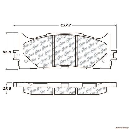 Centric Parts Premium Semi-Metallic Brake Pads with Shims for 2013-2018 Lexus ES300h, ES350 and 2007-2018 Toyota Camry, Avalon 300.12930