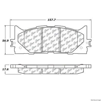 Centric Parts Premium Semi-Metallic Brake Pads with Shims for 2013-2018 Lexus ES300h, ES350 and 2007-2018 Toyota Camry, Avalon 300.12930