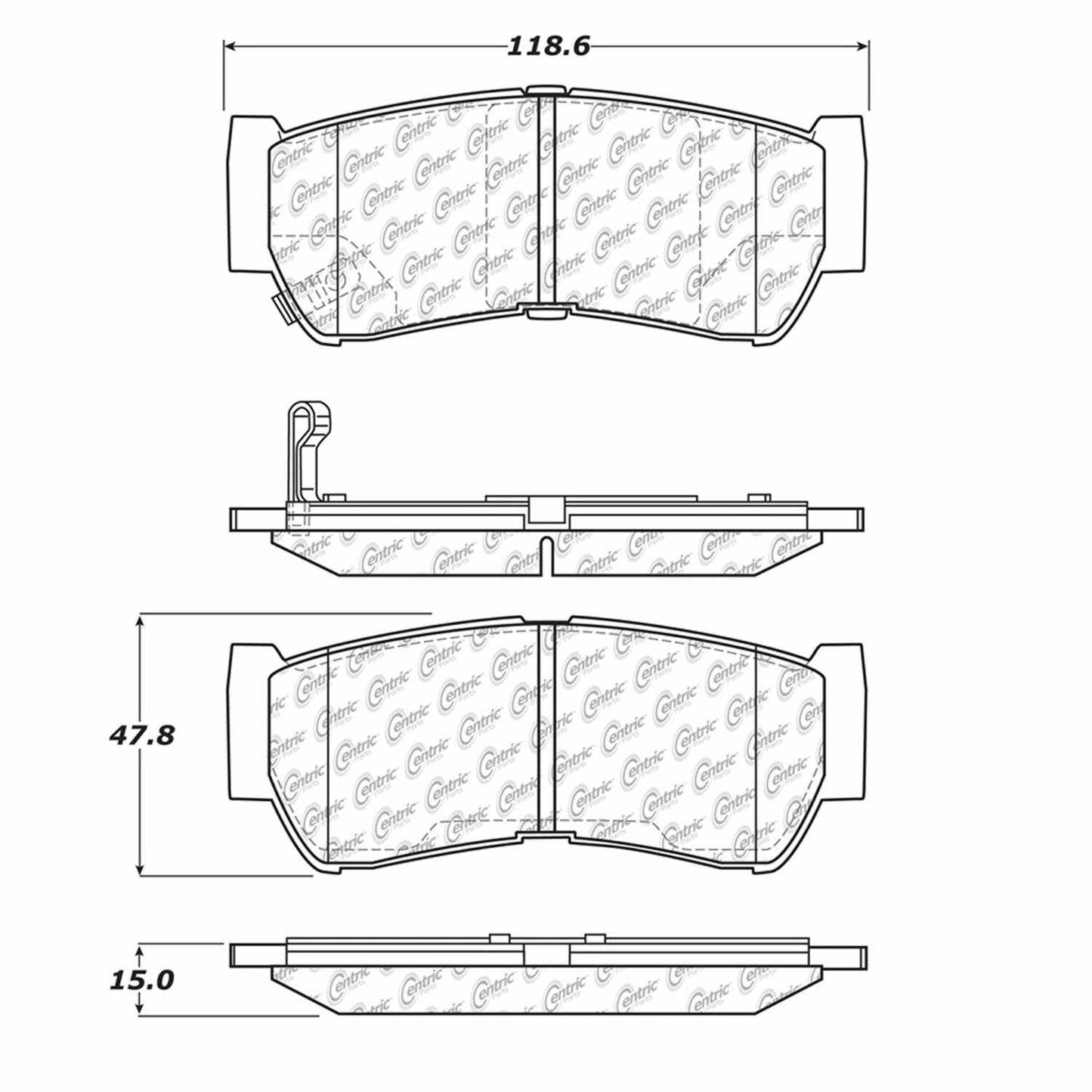 Stoptech Centric Centric Premium Brake Pads 300.12970