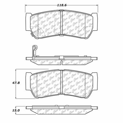 Stoptech Centric Centric Premium Brake Pads 300.12970