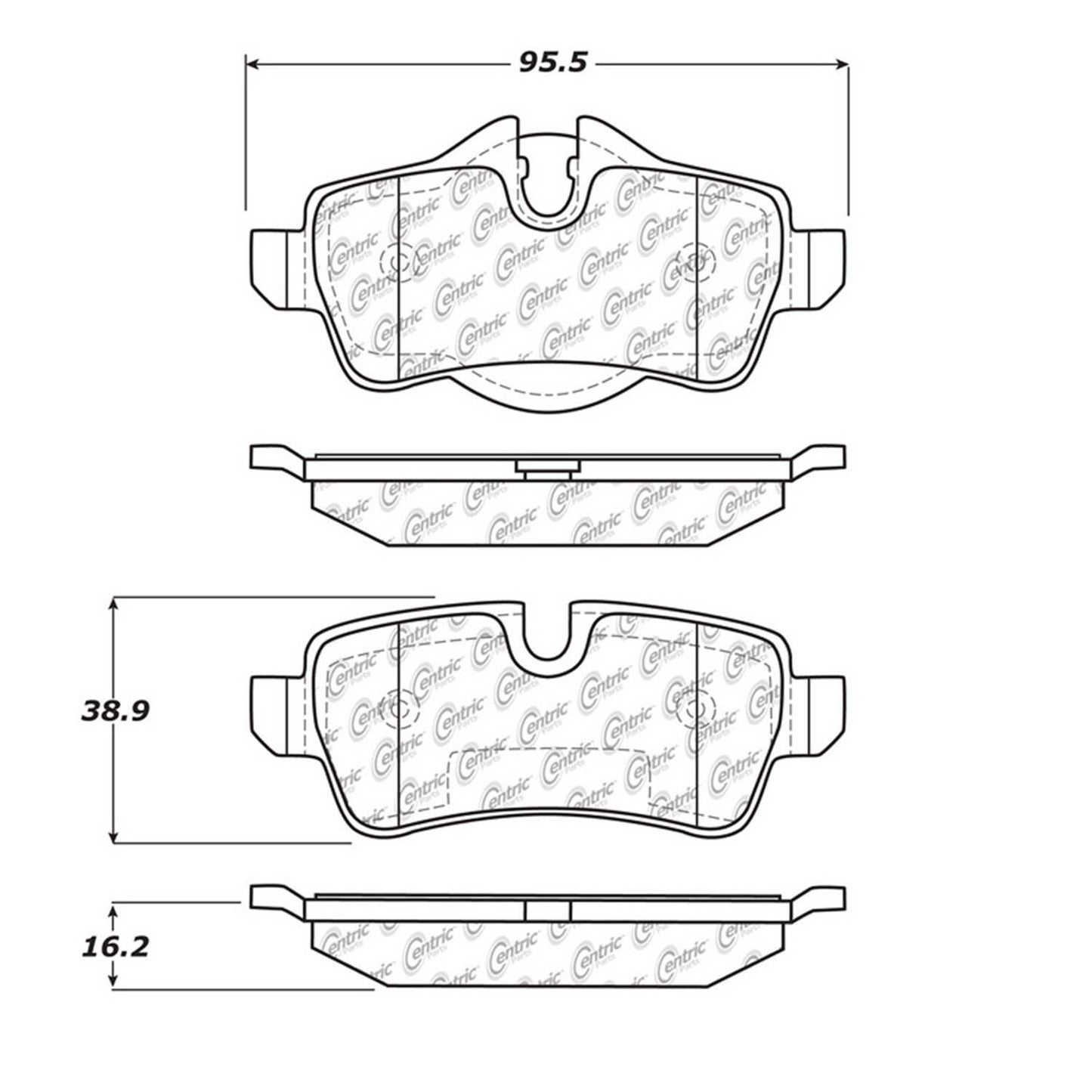 Stoptech Centric Centric Premium Brake Pads 300.13090