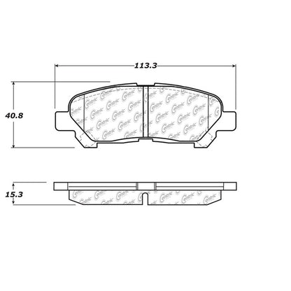 Centric Parts Disc Brake Pad Set Premium Ceramic with High Performance Shims 300.13250
