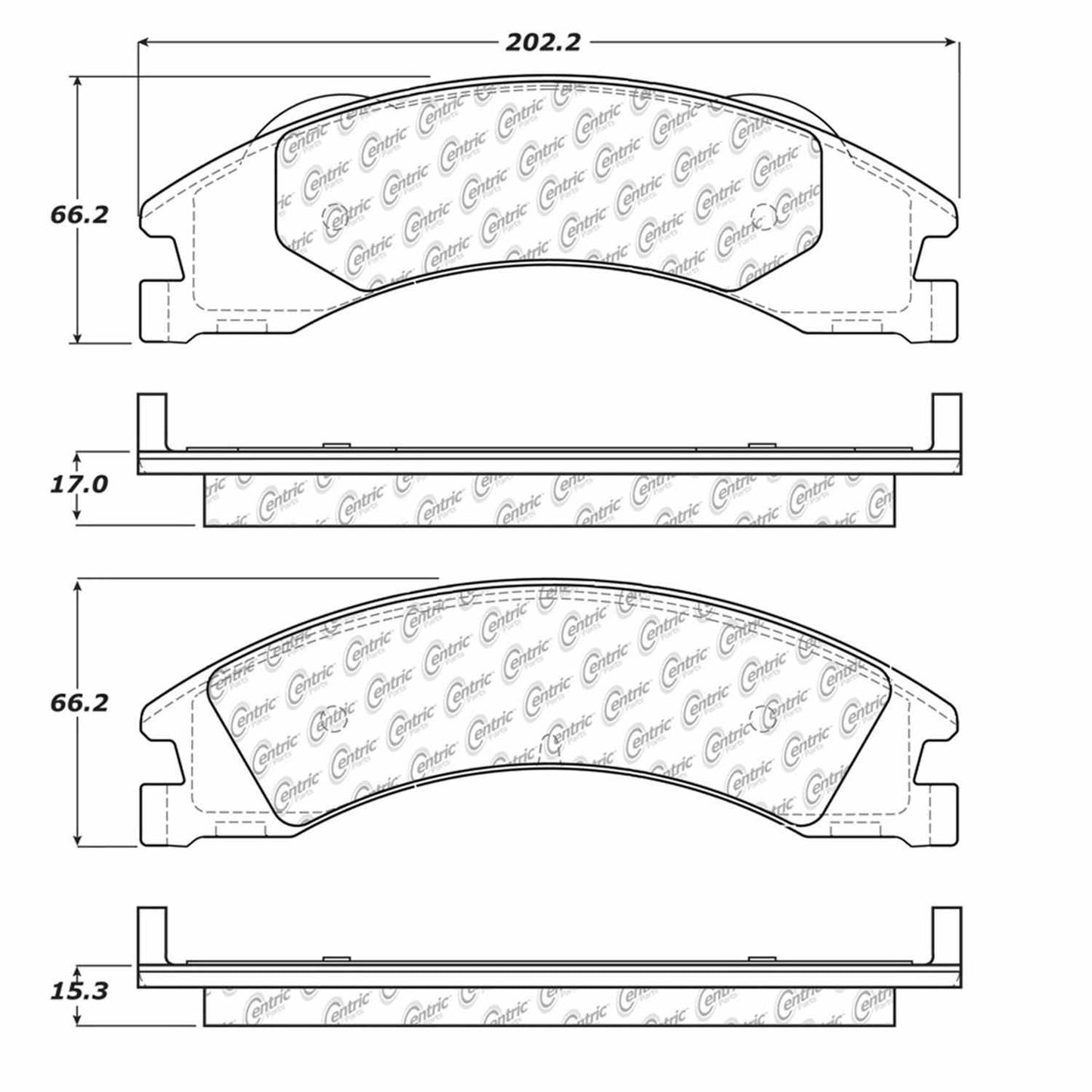 Stoptech Centric Centric Premium Brake Pads 300.13290