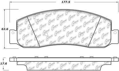 Stoptech Centric Premium Semi-Metallic Brake Pads w/Shims and Hardware - Front 300.13330