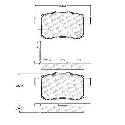 Centric Parts Premium Semi-Metallic Brake Pads with Shims and Hardware 300.13360