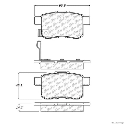Centric Parts Premium Semi-Metallic Brake Pads with Shims and Hardware 300.13360