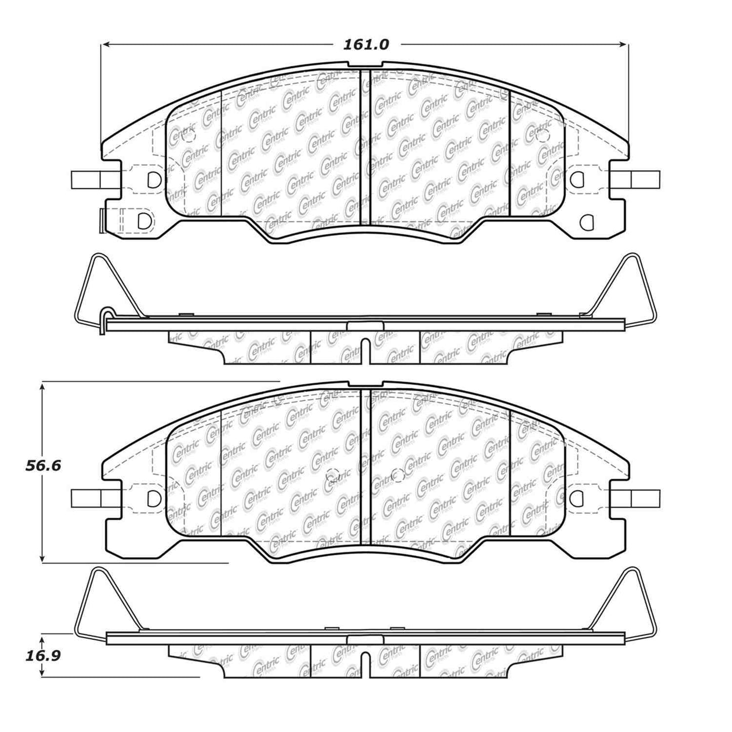 Stoptech Centric Centric Premium Brake Pads 300.13390
