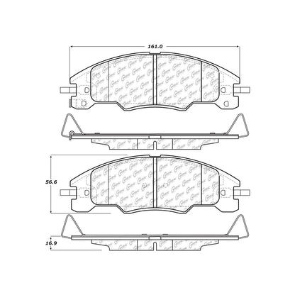 Centric Parts Disc Brake Pad Set Premium Semi-Metallic with Shims and Hardware for 2008-2011 Ford Focus 300.13390