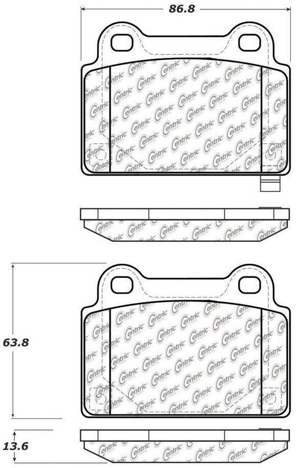 Stoptech Centric Centric Premium Brake Pads 300.13680
