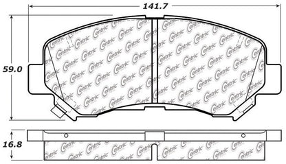 Stoptech Centric Premium Semi-Metallic Brake Pads w/Shims & Hardware - Front 300.13740