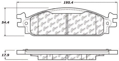 Centric Parts Disc Brake Pad Set Premium Semi-Metallic with Shims for 2009-2010 Ford Flex, Taurus, Lincoln MKS/MKT 300.13760