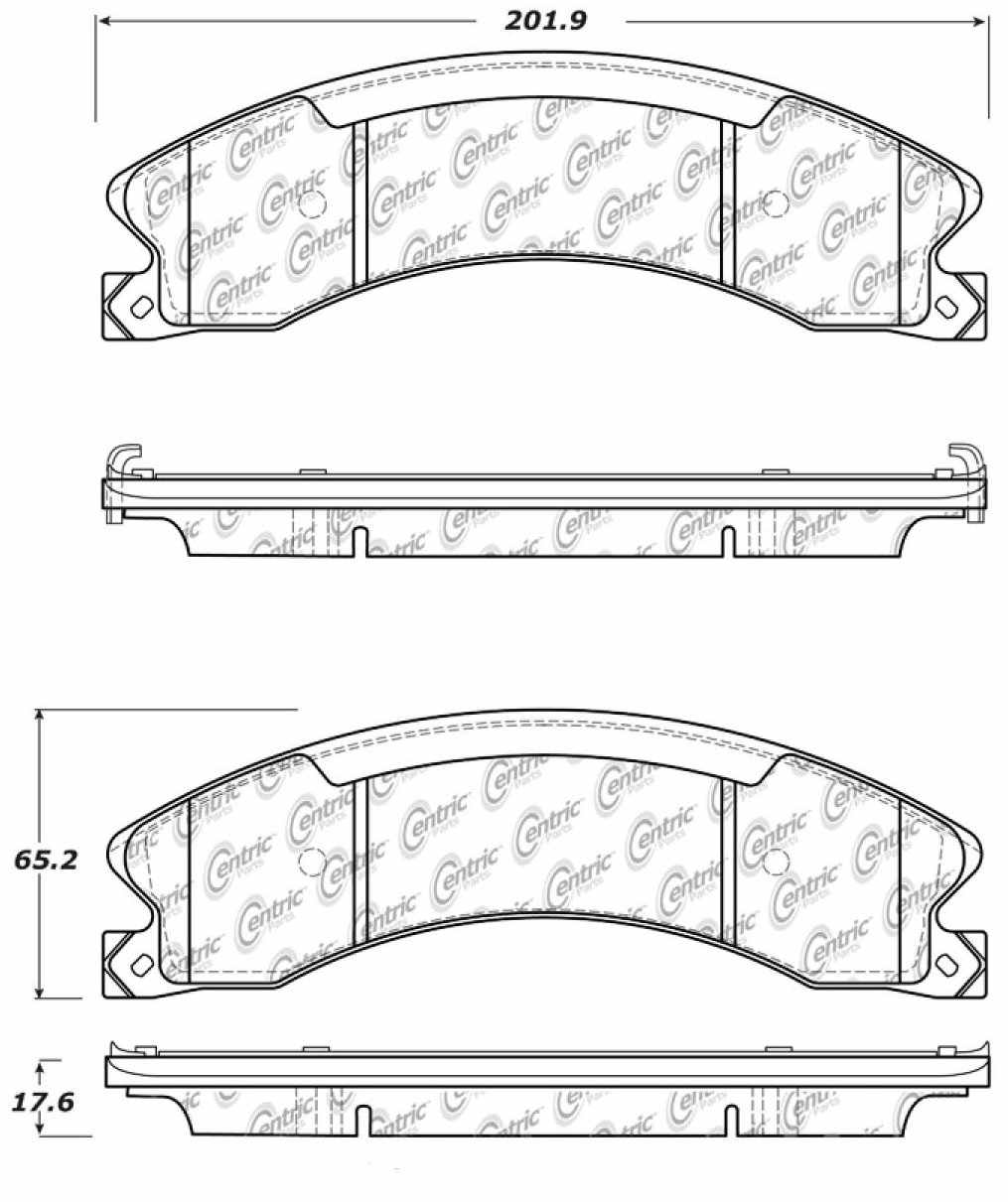 Stoptech Centric Premium Semi-Metallic Brake Pads w/Shims and Hardware - Rear 300.15651