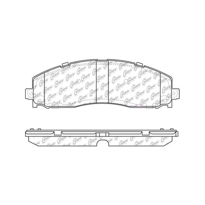 Centric Parts Disc Brake Pad Set Premium Semi-Metallic with Shims for 2012-2021 Ford F-250 Super Duty, 2012-2021 Ford F-350 Super Duty, 2013-2016 Ford F-450 Super Duty 300.16910