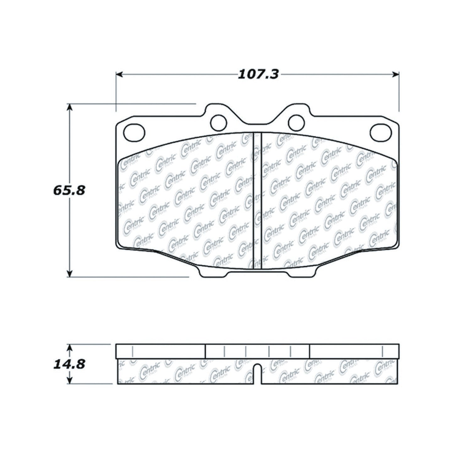 Centric Parts Disc Brake Pad Set Premium Ceramic with Shims and Hardware 301.01370