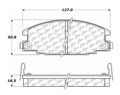Centric Parts Disc Brake Pad Set Premium Ceramic with Shims for 1991-2005 Chevy LUV 301.03630