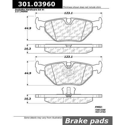 Stoptech Centric Centric Premium Ceramic Brake Pads 301.03960