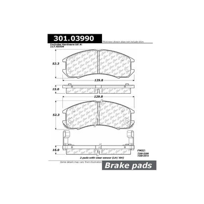 Stoptech Centric Centric Premium Ceramic Brake Pads 301.03990