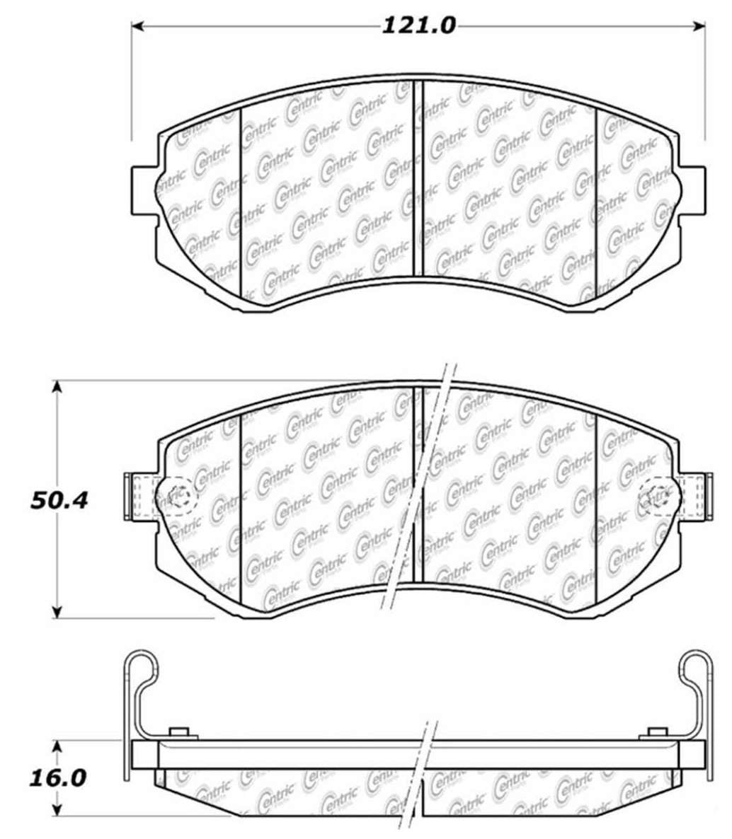 Centric Parts Disc Brake Pad Set Premium Ceramic with Shims and Hardware for 1989-1996 Nissan 240SX 301.04220