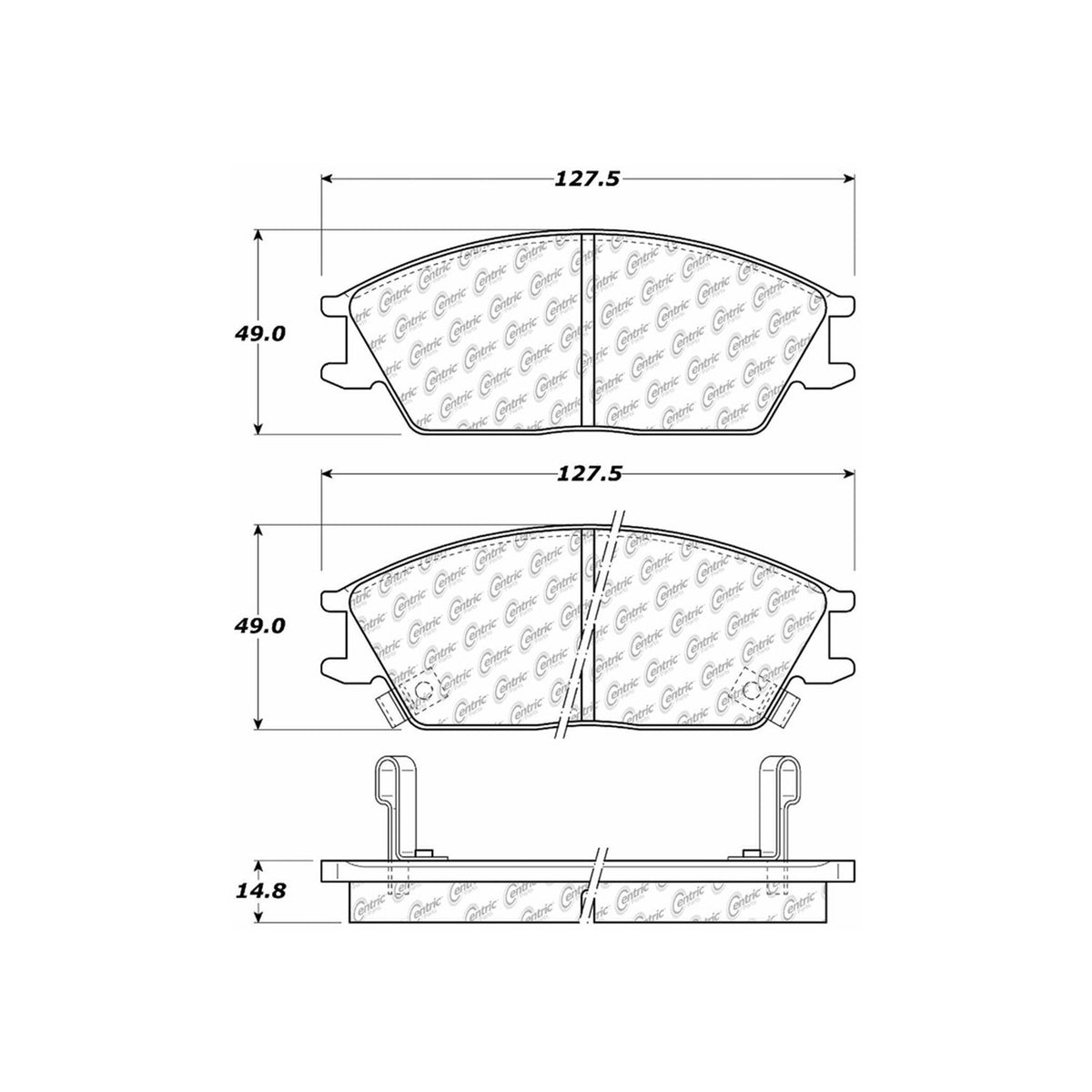 Stoptech Centric Centric Premium Ceramic Brake Pads 301.04400