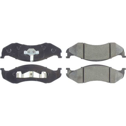 Centric Parts Disc Brake Pad Set Premium Ceramic with Shims and Hardware for Jeep Cherokee 1990-2001, Grand Cherokee 1993-1998, Wrangler 1990-1995, Wrangler 1997-2006 301.04770