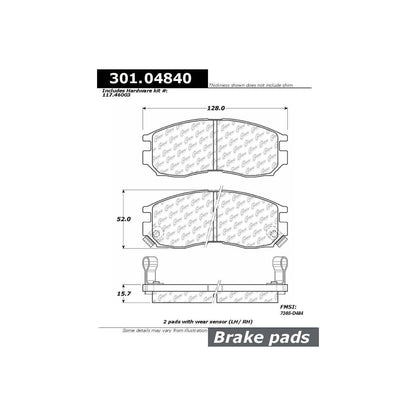 Stoptech Centric Centric Premium Ceramic Brake Pads 301.04840