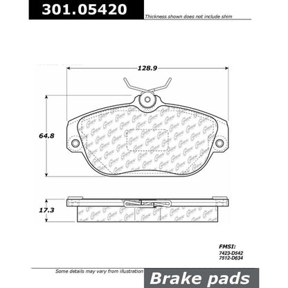 Stoptech Centric Centric Premium Ceramic Brake Pads 301.05420