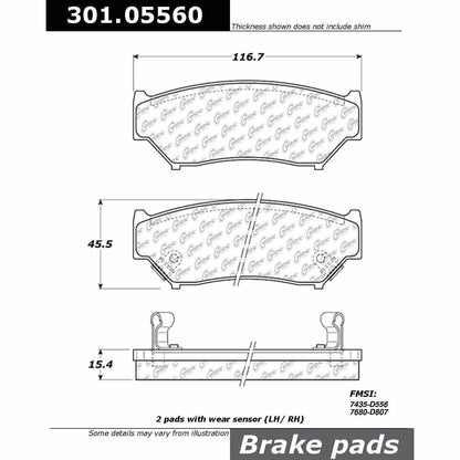 Stoptech Centric Centric Premium Ceramic Brake Pads 301.05560