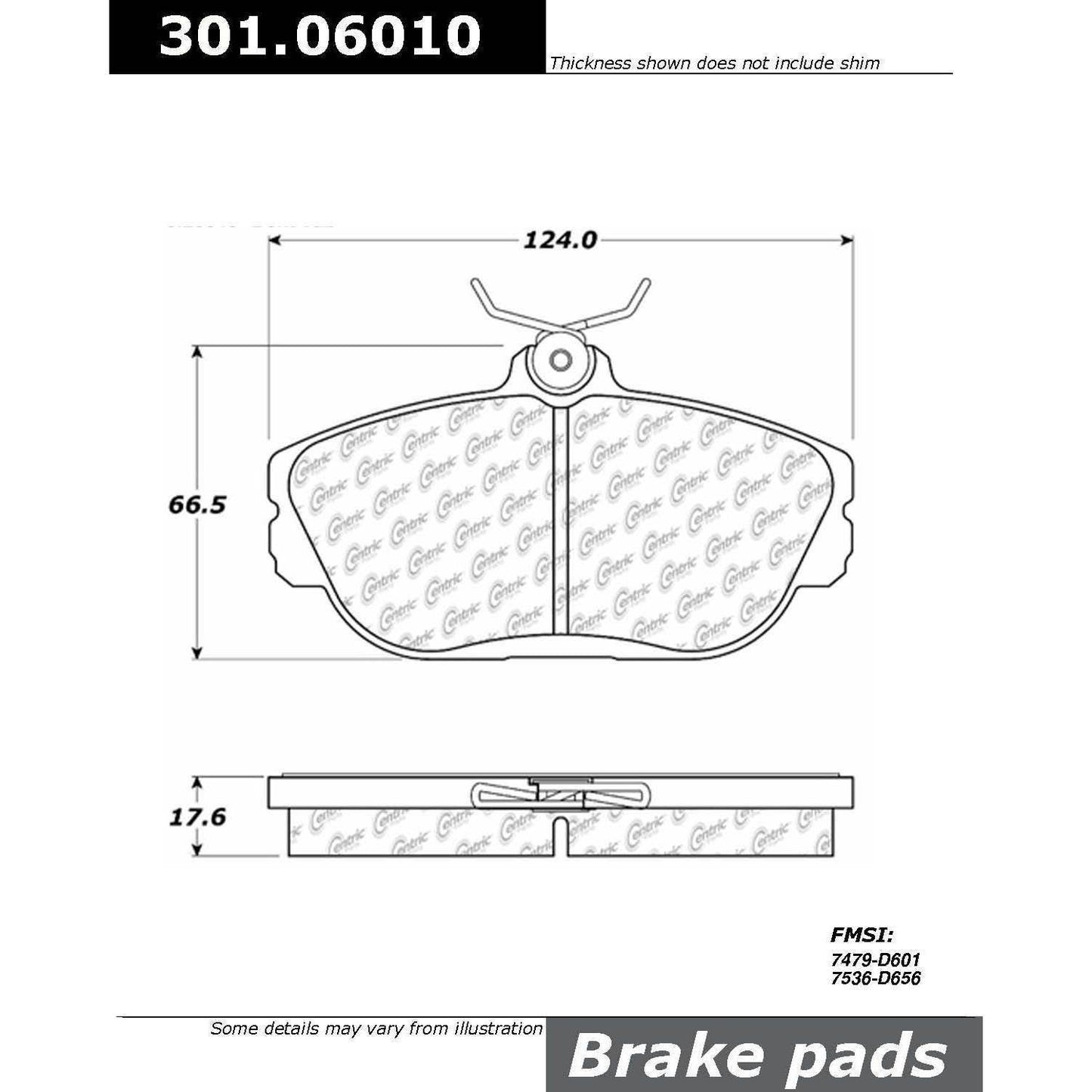 Stoptech Centric Centric Premium Ceramic Brake Pads 301.06010