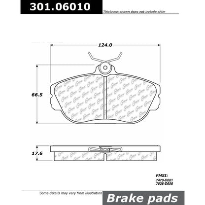 Centric Parts Disc Brake Pad Set Premium Ceramic with Shims and Hardware for 1994-2001 Ford Sable Taurus Windstar Lincoln Continental Mercury Sable 301.06010