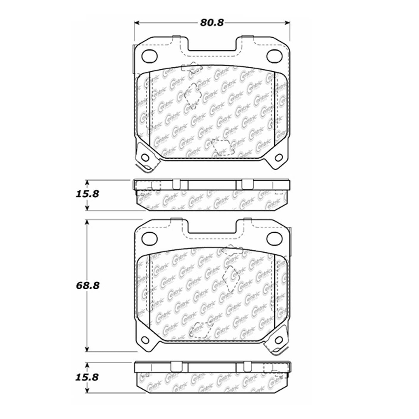 Stoptech Centric Centric Premium Ceramic Brake Pads 301.06110