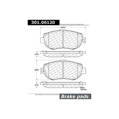 Stoptech Centric Centric Premium Ceramic Brake Pads 301.06120