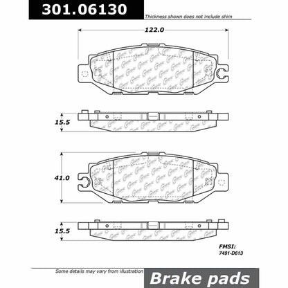 Stoptech Centric Centric Premium Ceramic Brake Pads 301.06130