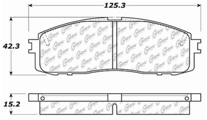 Centric Parts Disc Brake Pad Set Premium Ceramic with Shims for 1986 Toyota Celica, 1992‑1984 Cressida, 1992‑1986 Supra 301.06220