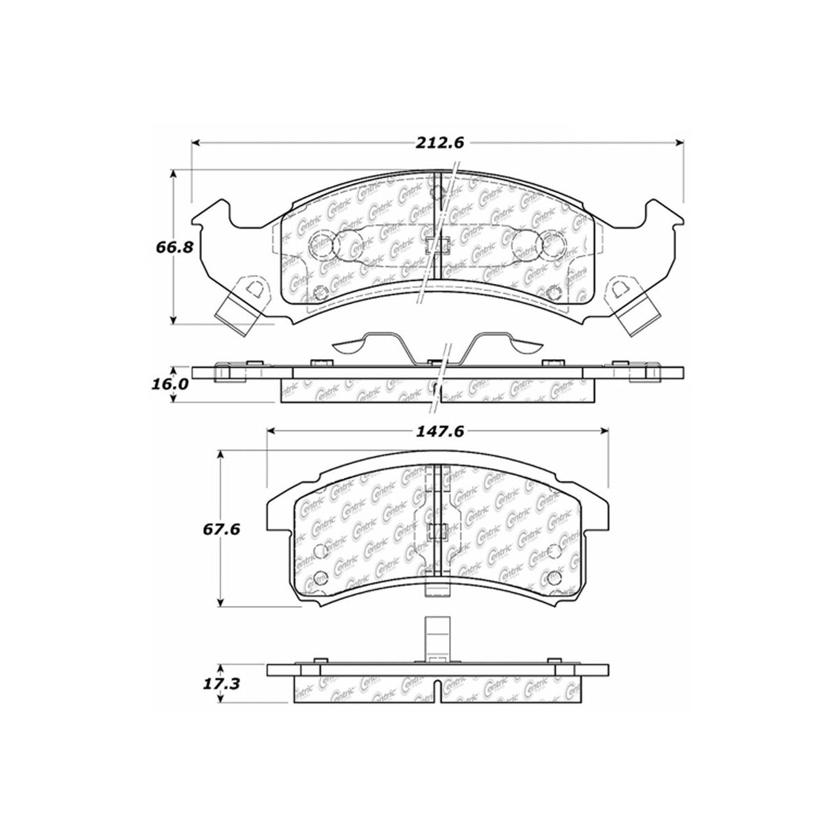 Stoptech Centric Centric Premium Ceramic Brake Pads 301.06230