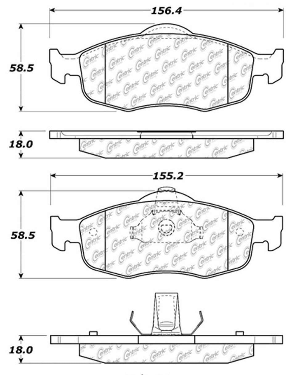 Stoptech Centric Centric Premium Ceramic Brake Pads 301.06480