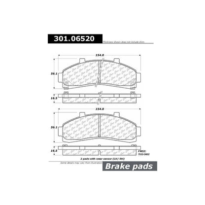 Centric Parts Disc Brake Pad Set Premium Ceramic with Shims and Hardware for 1995-2009 Ford Explorer