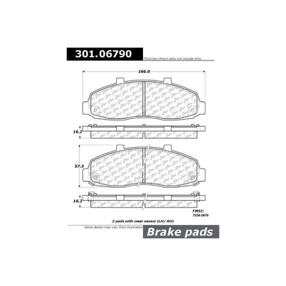 Stoptech Centric Centric Premium Ceramic Brake Pads 301.06790