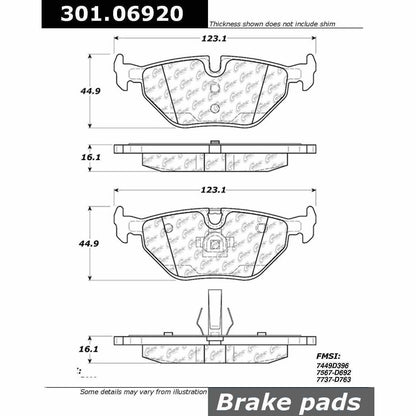 Stoptech Centric Centric Premium Ceramic Brake Pads 301.06920