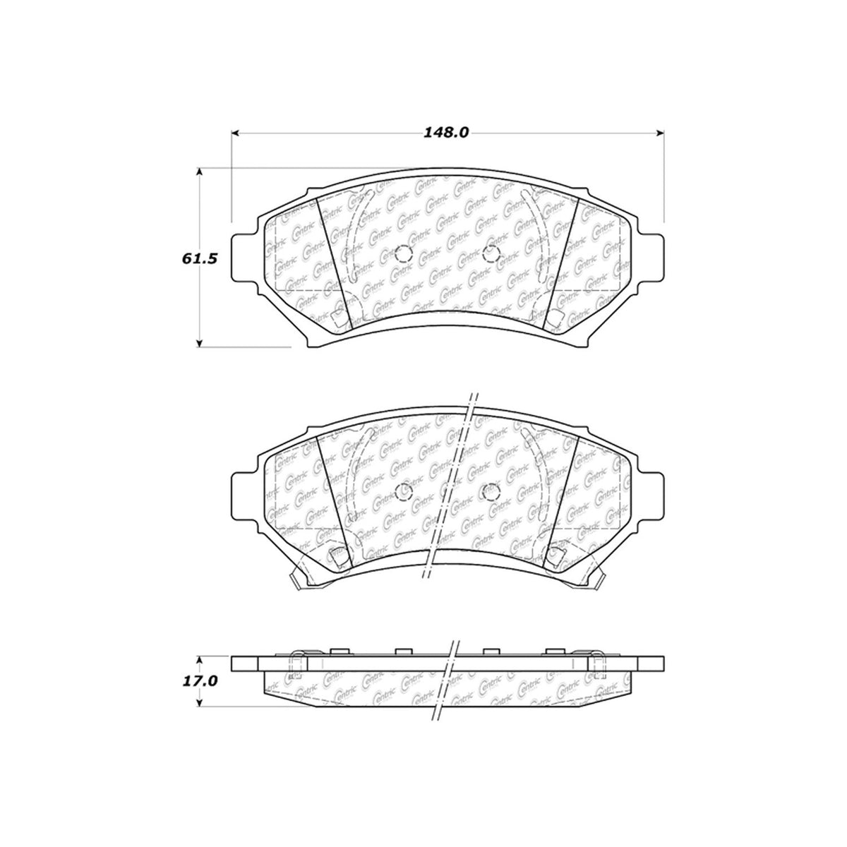 Stoptech Centric 99-04 Chevrolet Impala / 05 Impala SS Front Centric Premium Ceramic Brake Pads 301.06990