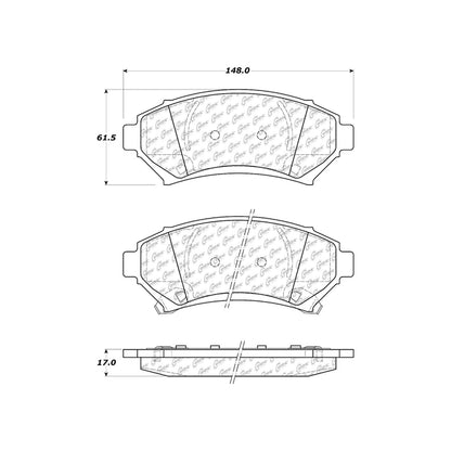 Stoptech Centric 99-04 Chevrolet Impala / 05 Impala SS Front Centric Premium Ceramic Brake Pads 301.06990