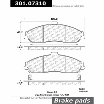 Centric Parts Disc Brake Pad Set 301.07310