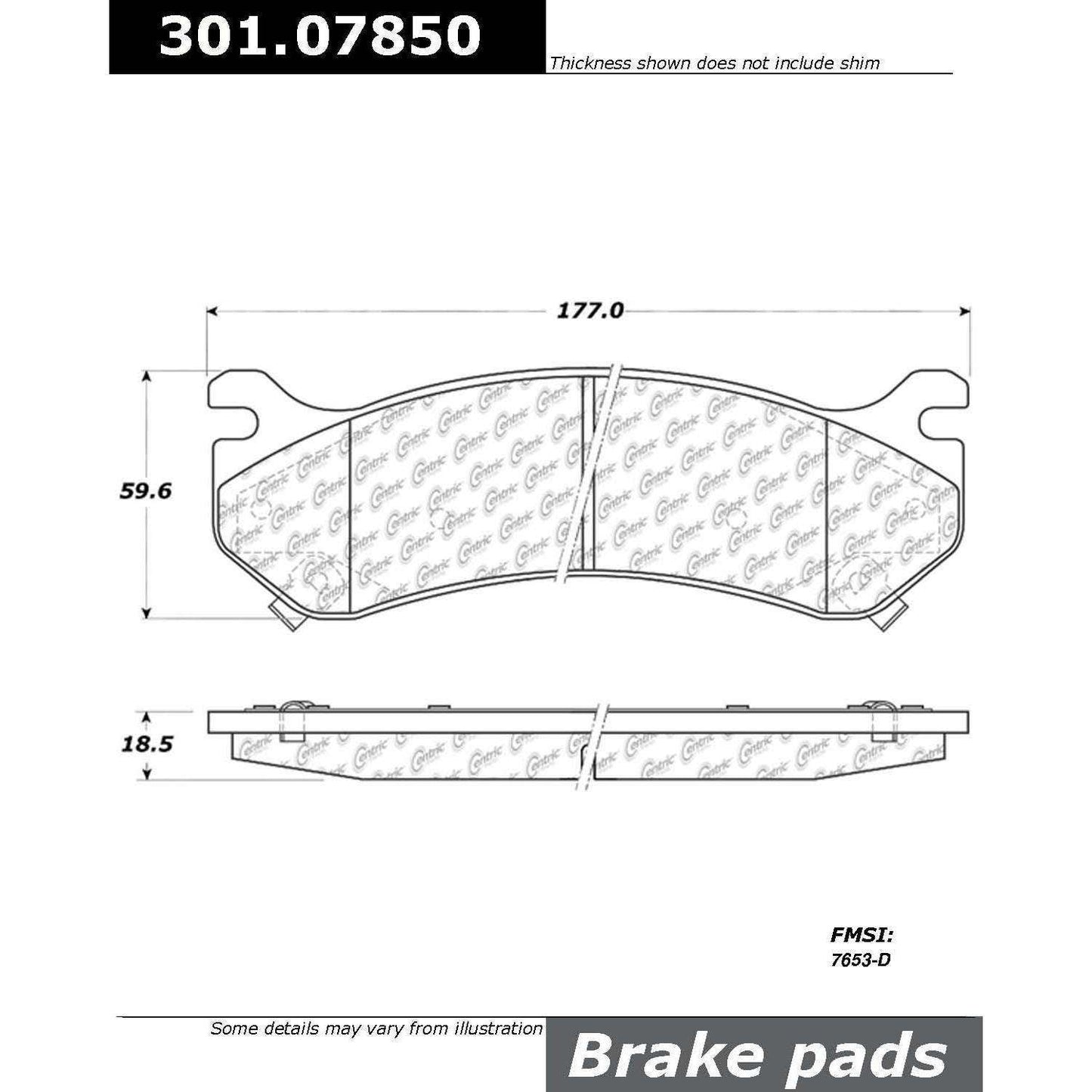 Stoptech Centric 02-06 Cadillac Escalade / 02-06 Chevy Avalanche Front Centric Premium Ceramic Brake Pads 301.07850