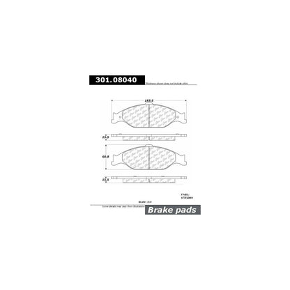 Centric Parts Disc Brake Pad Set Premium Ceramic with Shims and Hardware for 1999-2004 Ford Mustang 301.08040